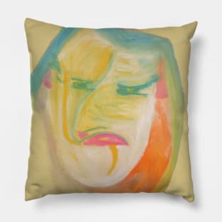 colorful character art face Pillow