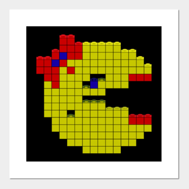 Ms Pac Brick Pac Man Posters And Art Prints Teepublic Au