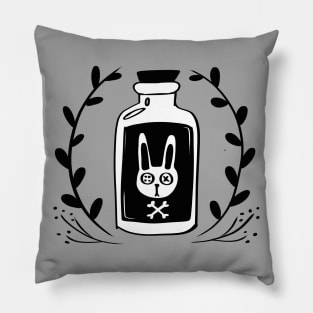 poison bottle Witchy Botanical bunny Pillow