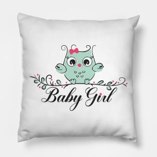 Baby girl cute owl Pillow