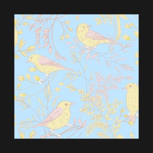 pink and yellow birds T-Shirt