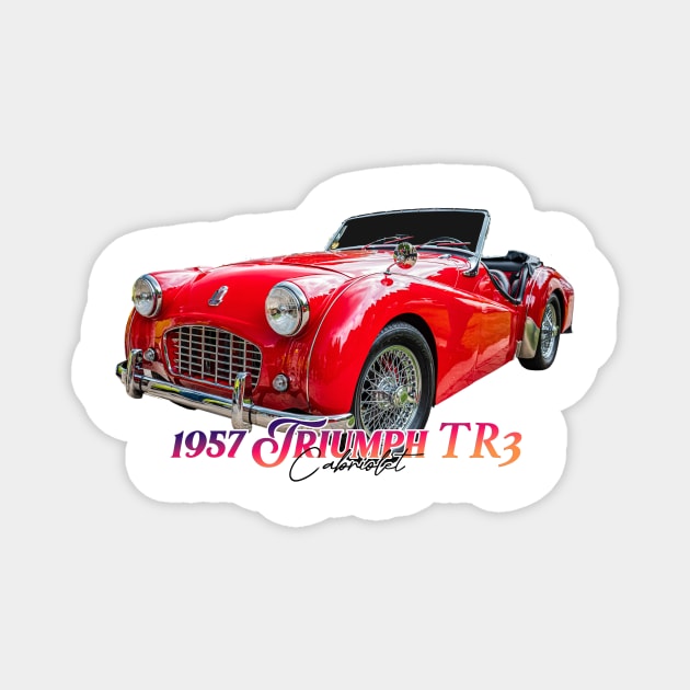 1957 Triumph TR3 Cabriolet Magnet by Gestalt Imagery