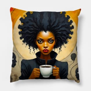 Morning Coffee - Colorful and artistic design Pillow