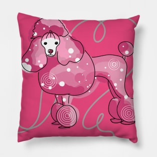 Pink Poodle - Hot Pink Pillow