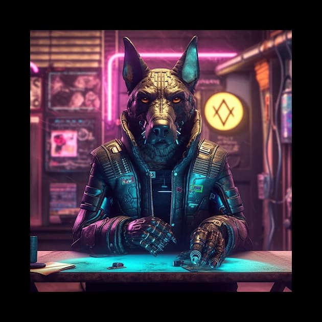 Hacker Dog Portrait by AviToys