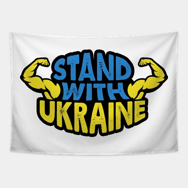 I Stand With Ukrain. Ukrainian flag Tapestry by SerenityByAlex