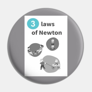 Art! Three laws of Newton Pin