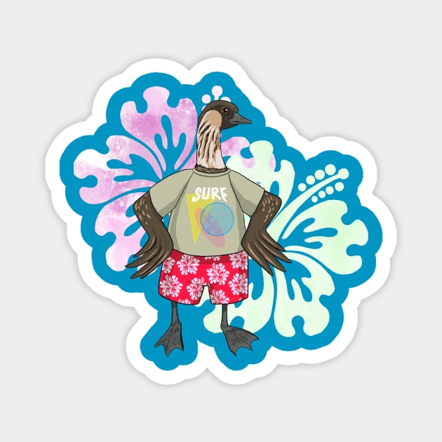 Surf's Up, Nene! Magnet by AmysBirdHouse