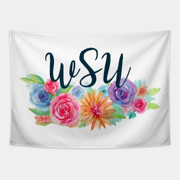 Floral WSU Tapestry by aterkaderk