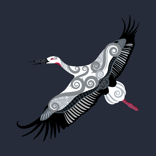 ORIENTAL STORK by olganikich