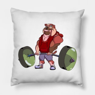 Bulldog bodybuilder Pillow