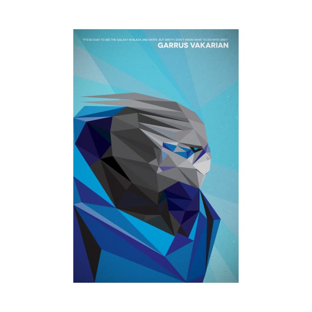 Geometric Garrus Vakarian by sparkmark