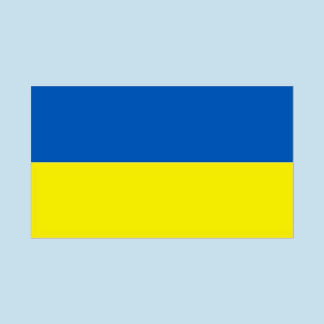 Yellow and Blue Ukrainian Flag by Scarebaby