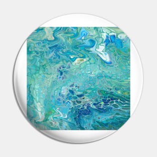 Paint pour marbled turquoise blues Pin