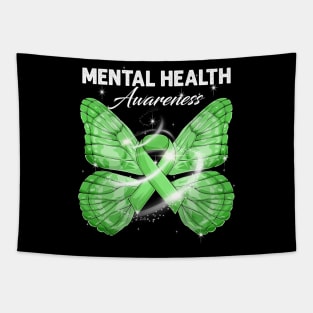 Mental Health Awareness Butterfly Tapestry