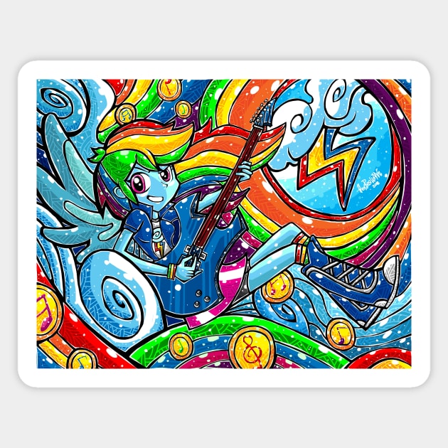 Equestria Girls Rainbow Dash My Little Pony Sticker TeePublic