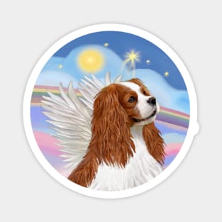 Cavalier king Charles Spaniel (Blenheim) in Heaven's Clouds Magnet