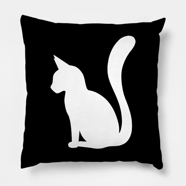 Cat Silhouette Pillow by Cat Club