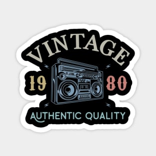 39 Years Old 1980 Vintage 39th Birthday Anniversary Gift Magnet