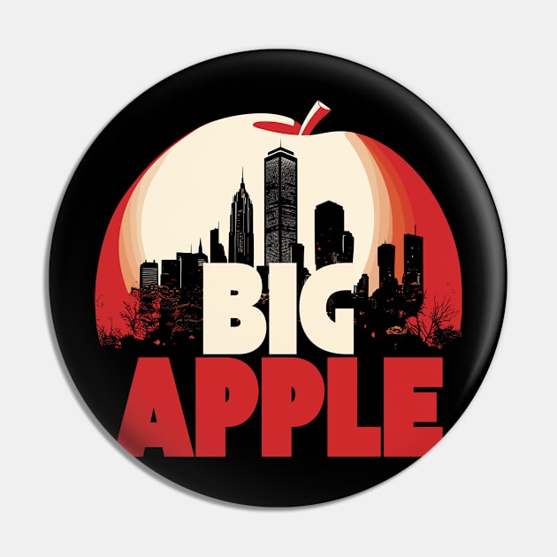 NY - Big Apple - Skyline Pin by LoffDesign