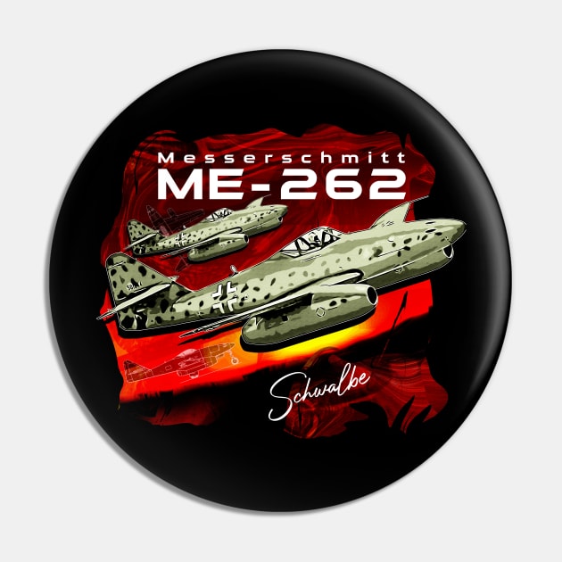 Messerschmitt ME-262 Luftwaffe Vintage Fighter Aircraft Pin by aeroloversclothing