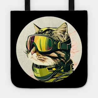 A Cat In A Ski Googles - Gifts for Cat lovers Tote