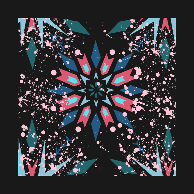 Paint splatter snow flake by KylePrescott