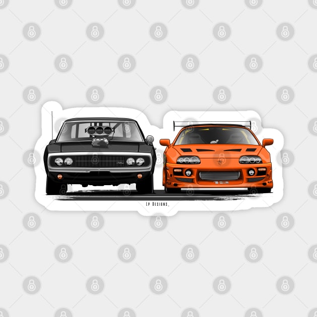 Charger R/T & Supra Mk IV - The Fast and Furious Magnet by LpDesigns_