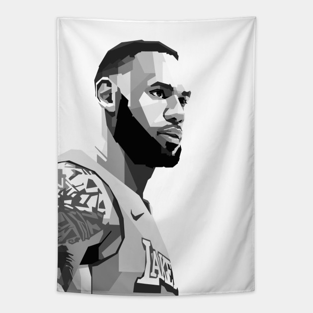 lebron james black and white