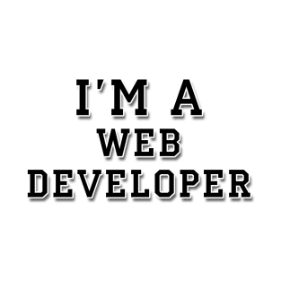 I'm a web developer text | Black color T-Shirt