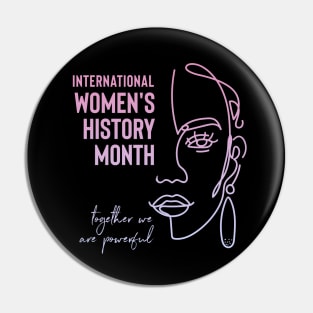 International Women's History Month Feminist Women Of Color Pin