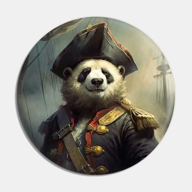 Captain Panda the Sailor Pin by JensenArtCo