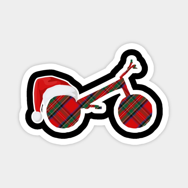 TRIAL Xmas trialbike - sports christmas hat Magnet by ALLEBASIdesigns