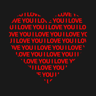 Heart Filled With I Love You Minimal Design (Valentine Collection) T-Shirt