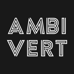 Ambivert - White Print T-Shirt