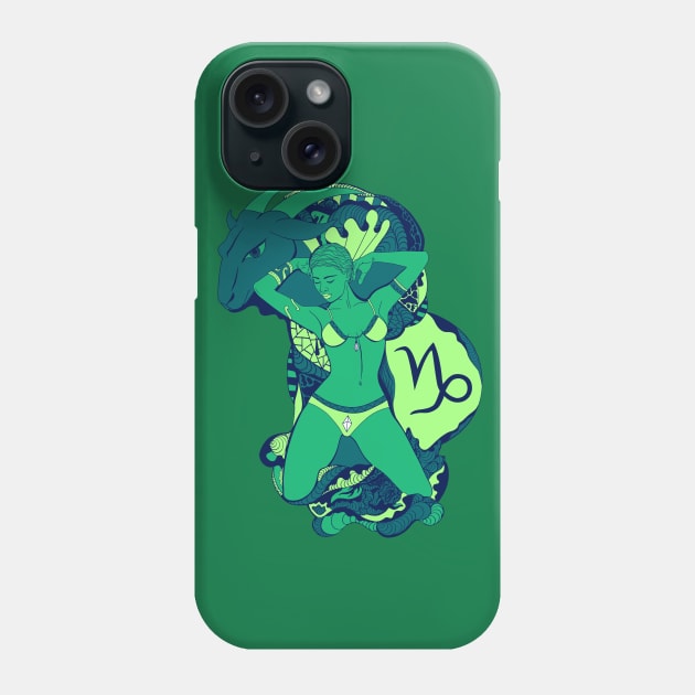 Ngreen Capricorn Beauty Phone Case by kenallouis