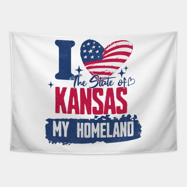 Kansas my homeland Tapestry by HB Shirts