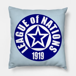 World History League of Nations Logo First World War World Peace Organization Woodrow Wilson Fourteen Points United Nations Pillow