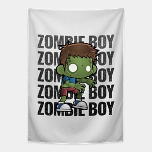 Zombie Boy Creepy Scary Kawaii Zombie Cute Halloween Outfit Tapestry