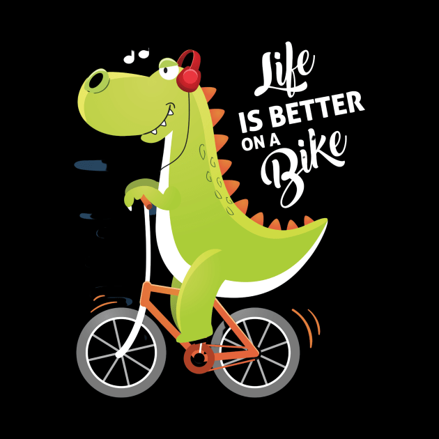 dinosaur on a bicycle by drydenshops