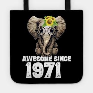 Awesome since 1971 49 Years Old Bday Gift 49th Birthday Tote