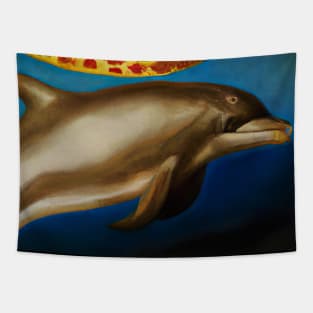 Dolphin with a Crown Tapestry