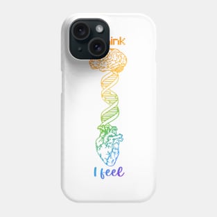 I Think I Feel Brain DNA Heart Phone Case