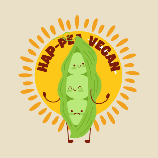 Happy Pea Vegan Pun T-Shirt