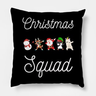 Christmas Squad Santa and Friends Dabbing Merry Christmas Family Pillow