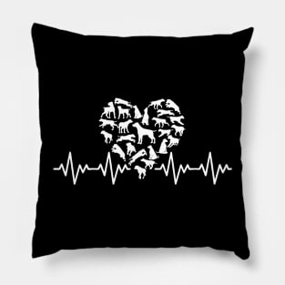 Labrador Retriever Hearbeat Gift For Labrador Retriever Lovers Pillow