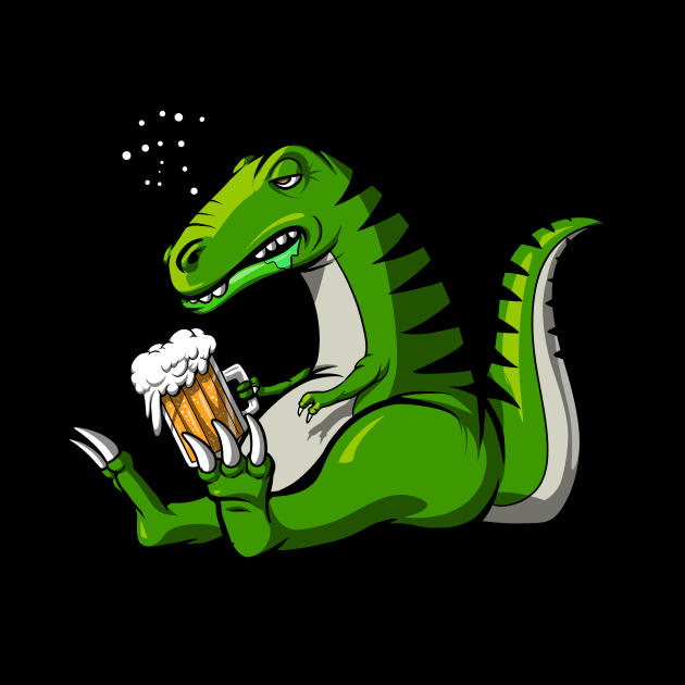 T-Rex Dinosaur Beer Party by underheaven