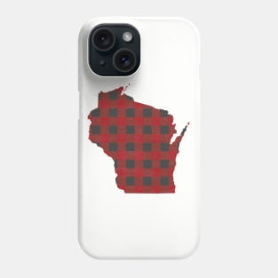 Wisconsin Love in Buffalo Plaid Phone Case