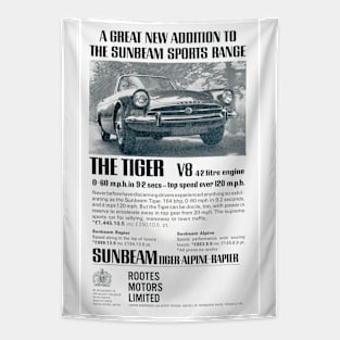 Classic Sunbeam Tiger car advert Tapestry