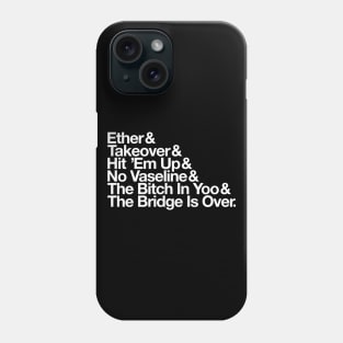 Hip Hop Diss Tracks (Ampersand Aesthetic) Phone Case